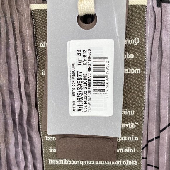 Manila Grace Silk Blend Button Front Mini Dress - Picture 9 of 12